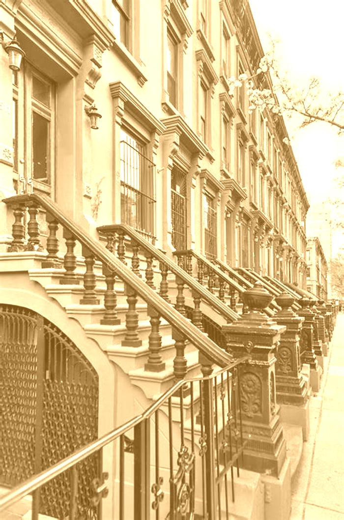 Harlem Brownstones New York City Stock Photo Image Of City